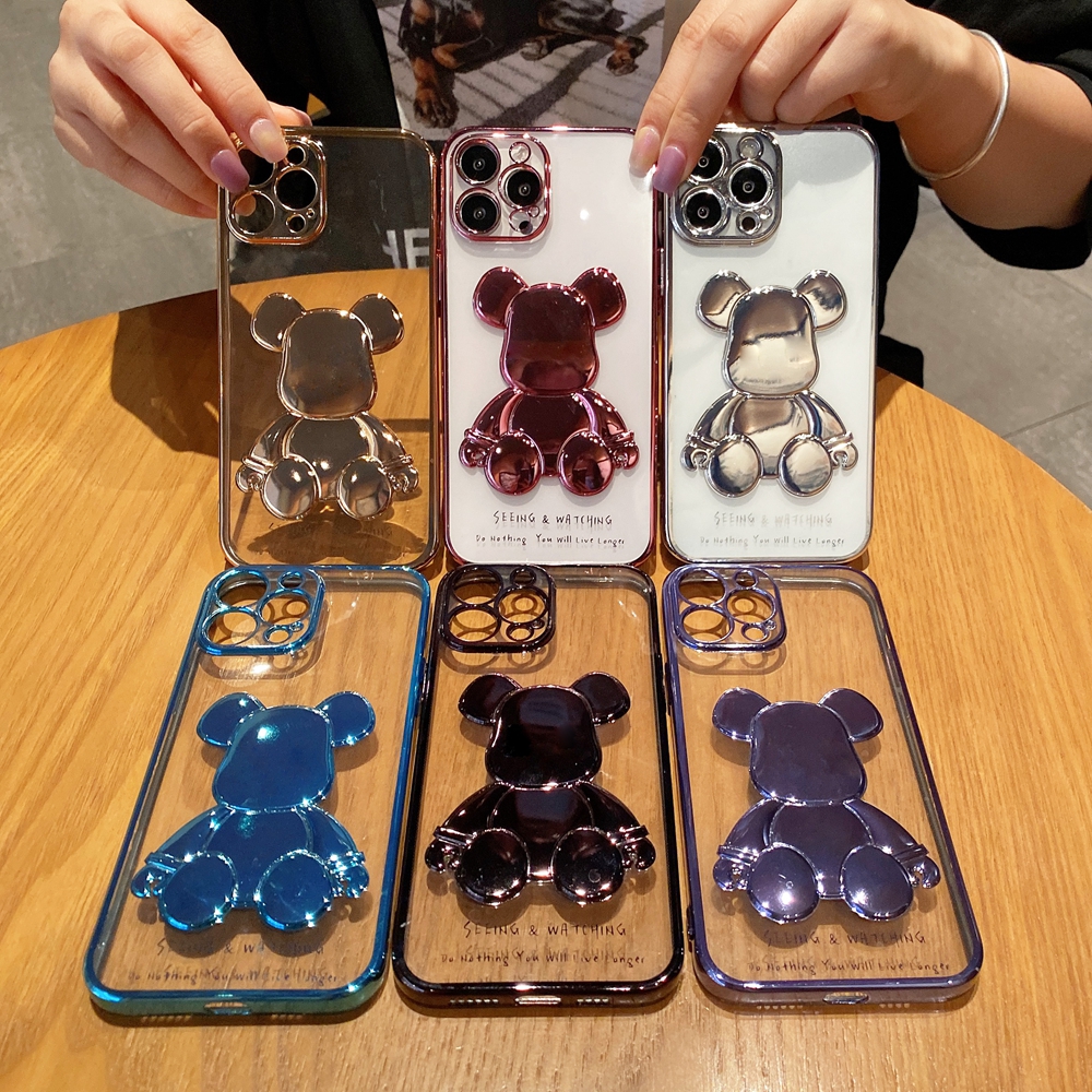 Plating Silicone Lens Protection Cartoon Cute Bear Case for IPhone 14 13 12 11 Pro Max XS X XR 8 7 Plus SE 2 I Phone Cover
Plating Silicone Lens Protection Cartoon Cute Bear Case for IPhone 14 13 12 11 Pro Max XS X XR 8 7 Plus SE 2 I Phone Cover