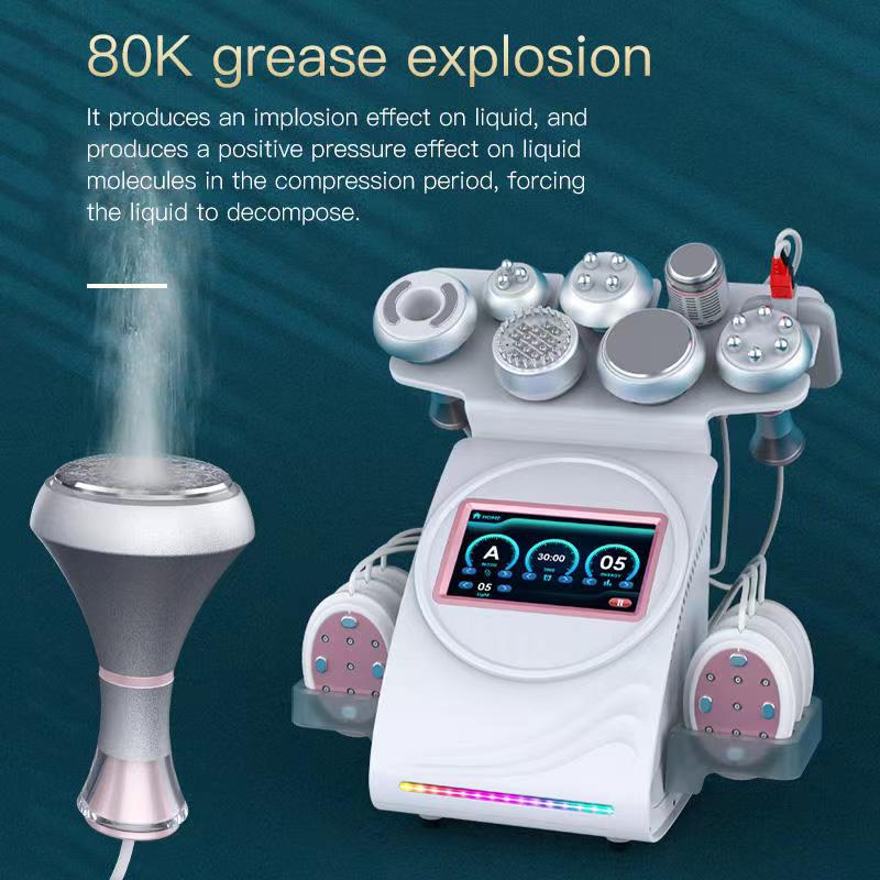 2023 New Cavitation Machine 9 In 1 80k Ultrasonic Rf Cavitation Vacuum Weight Loss Lipo Laser Slimming Beauty Salon Equipment