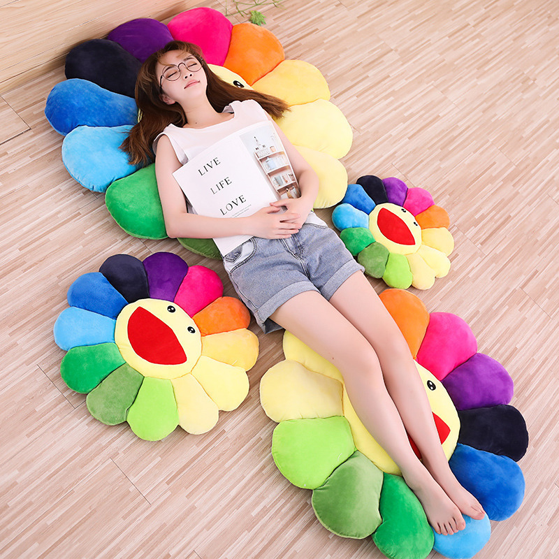 Suower wer Plush Kawaii Smile Sunshine Comfortable Stuffed Toy Soft Doll Cat Pet Sofa Cushion Mat Pillow Home Bedroom Decor EW0019