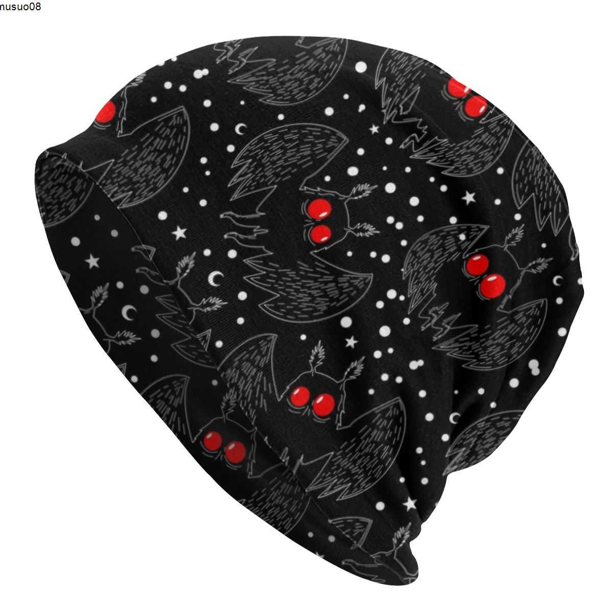 Beanie/Skull Caps Supernatural TV Show Custom Mothman Night Slouchy Beanie Hat Women Men Fashion Knit Skullies Beanies Caps for Outdoor Ski J230518