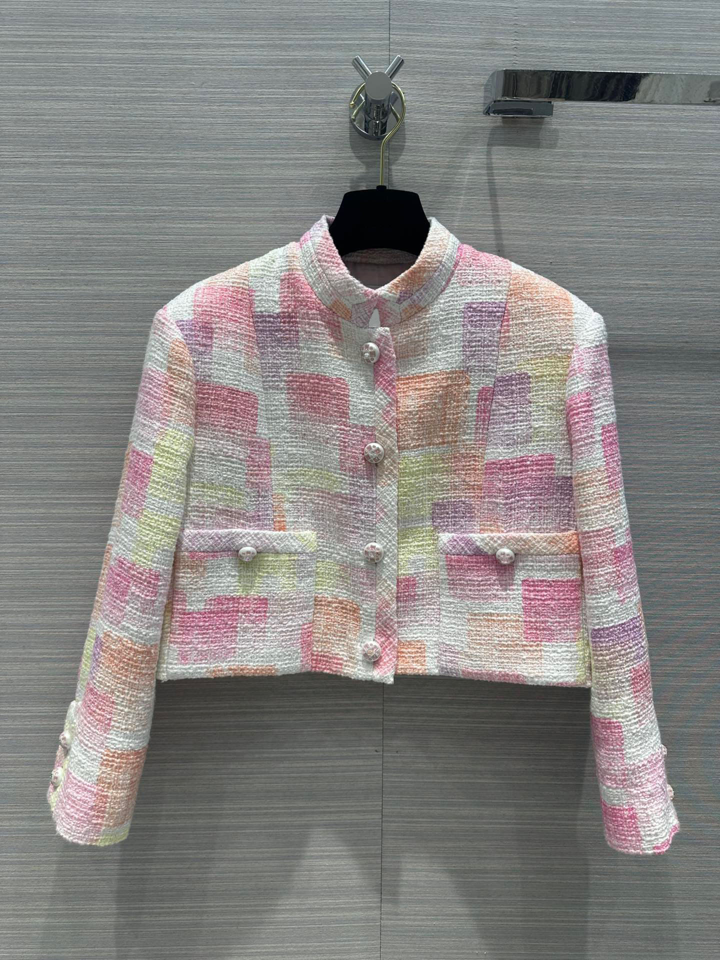 2023 Women' Jackets New Plaid Tweed Sweet Jacket Women Half Neck Long Sleeve Single Breasted Loose Short Vintage Coat, Pink
2023 Women' Jackets New Plaid Tweed Sweet Jacket Women Half Neck Long Sleeve Single Breasted Loose Short Vintage Coat, Pink