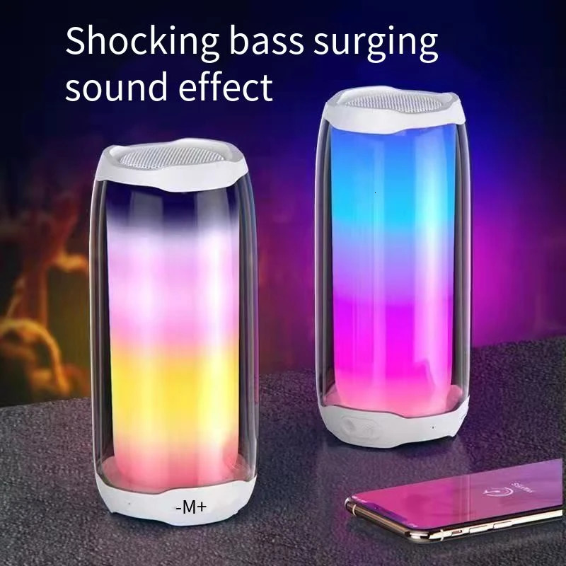 Computer Speakers PULSE4 Eireless Outdoor Bluetooth Audio RGB Mode Bluetooth Speaker Pulsating Flash Light Subwoofer Mini Wireless Portable 230518