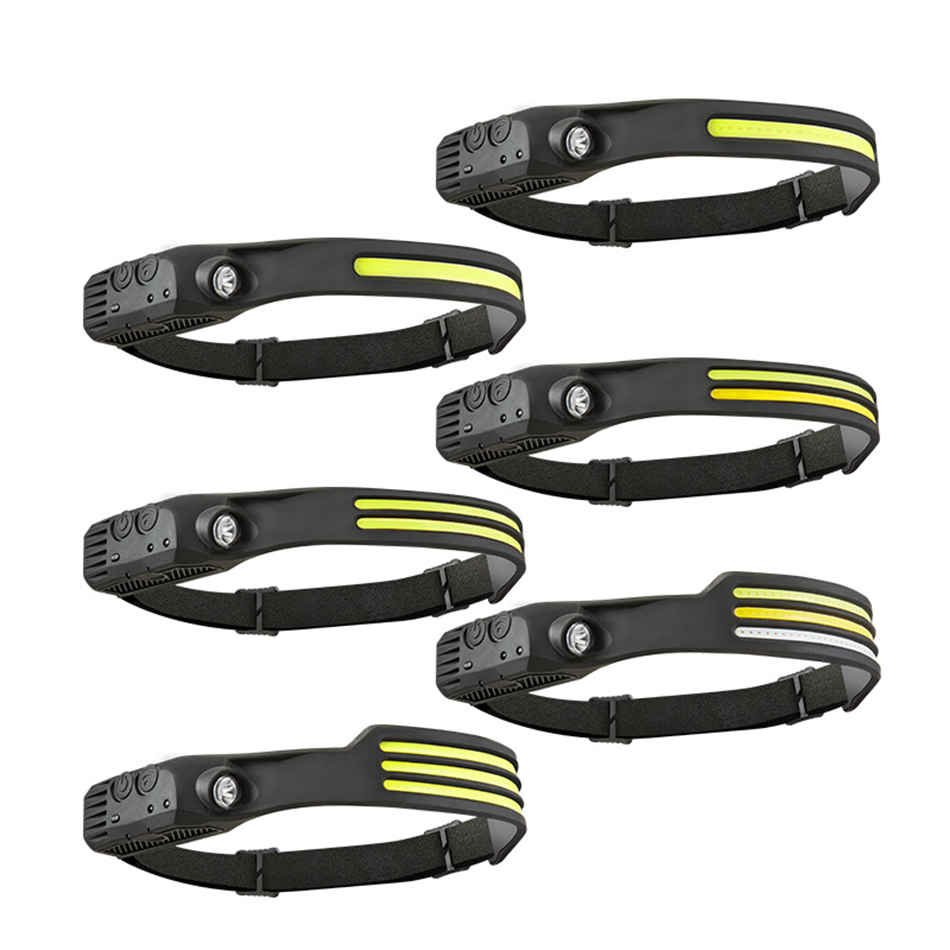 

Induction Headlamp COB LED Head Lamp with Built-in Battery Flashlight USB Rechargeable Head Lamp 5 Lighting Modes Head Light W689