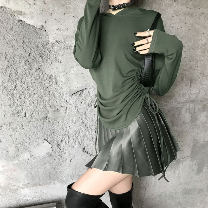 Skirts Women Satin Pleated Mini Skirt 230518