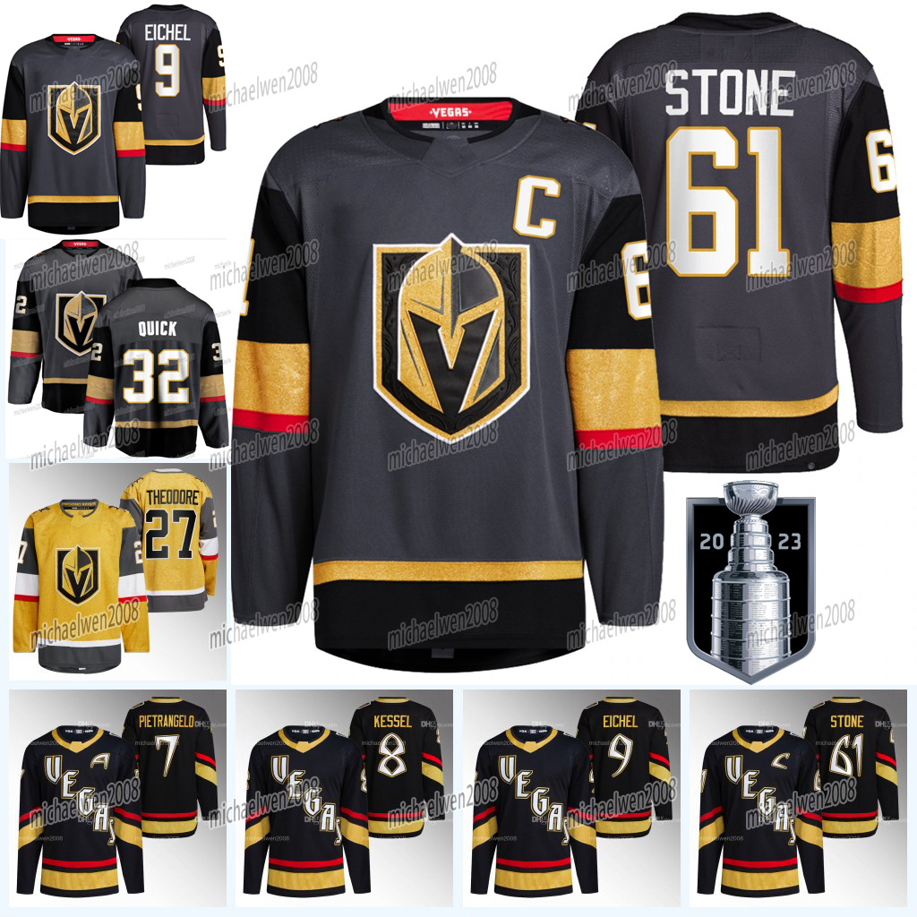 9 Jack Eichel Golden Knights Jersey 2023 Stanley Cup Vegas Mark Stone Alex Pietrangelo William Karlsson Phil Kessel Shea Theodore Jonathan Quick Reilly Smith, Gold
9 Jack Eichel Golden Knights Jersey 2023 Stanley Cup Vegas Mark Stone Alex Pietrangelo William Karlsson Phil Kessel Shea Theodore Jonathan Quick Reilly Smith, Gold