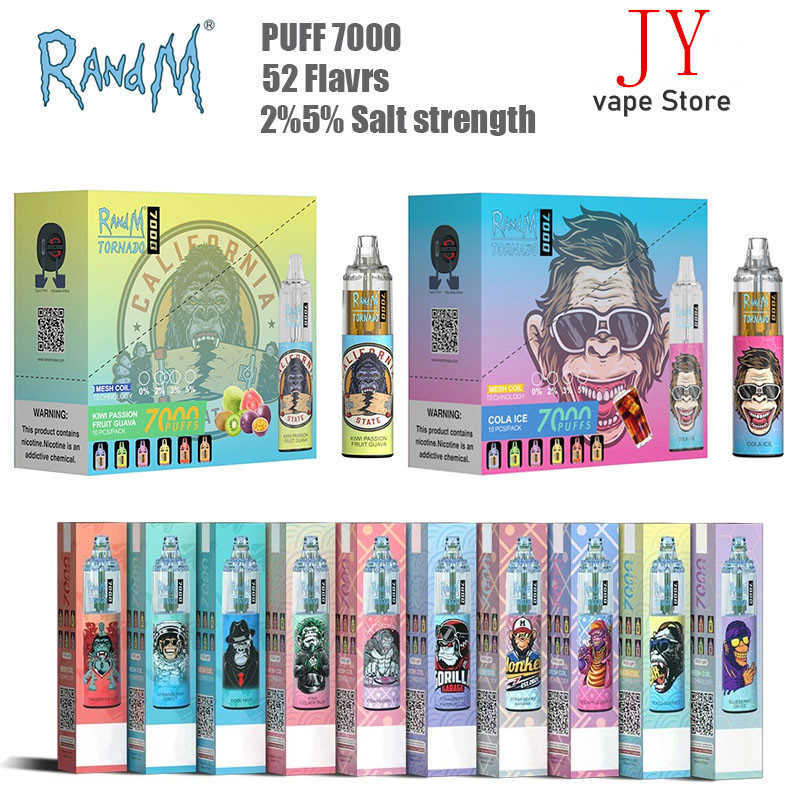 RandM E Original Cigarette Kit Tornado 7000 Puffs Disposable Vape Pen Electronic Cigarettes 14ml Pod Mesh Coil 6 Glowing Colors Air-adjustable 2% 5% 7K PUFF 7000
RandM E Original Cigarette Kit Tornado 7000 Puffs Disposable Vape Pen Electronic Cigarettes 14ml Pod Mesh Coil 6 Glowing Colors Air-adjustable 2% 5% 7K PUFF 7000