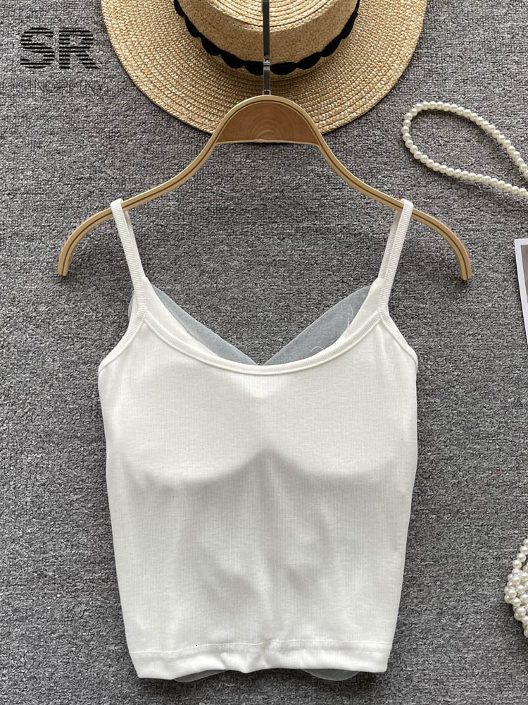 Camisoles Tanks SINGREINY Ruched Mesh Camisole Underwear Autumn Strap Summer Outwear French Style Lady Slim Backless Sexy Fashion Tank Tops 230518