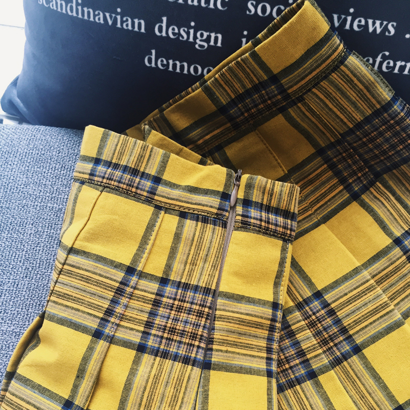 Skirts Summer Harajuku Cotton Women Skirt Casual Oversized Plaid Pleated Saia Black Female Fashion Checkered Shorts Skirts 230518