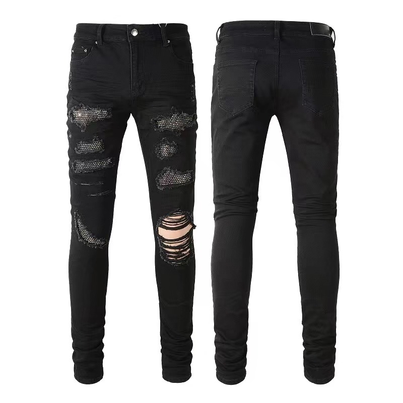 Black ripped jeans miri designer jeans Motorcycle Trendy Ripped patchwork hole Size 30- Streetwear all year round slim legged jeans 5HVDV, No.37
Black ripped jeans miri designer jeans Motorcycle Trendy Ripped patchwork hole Size 30- Streetwear all year round slim legged jeans 5HVDV, No.37