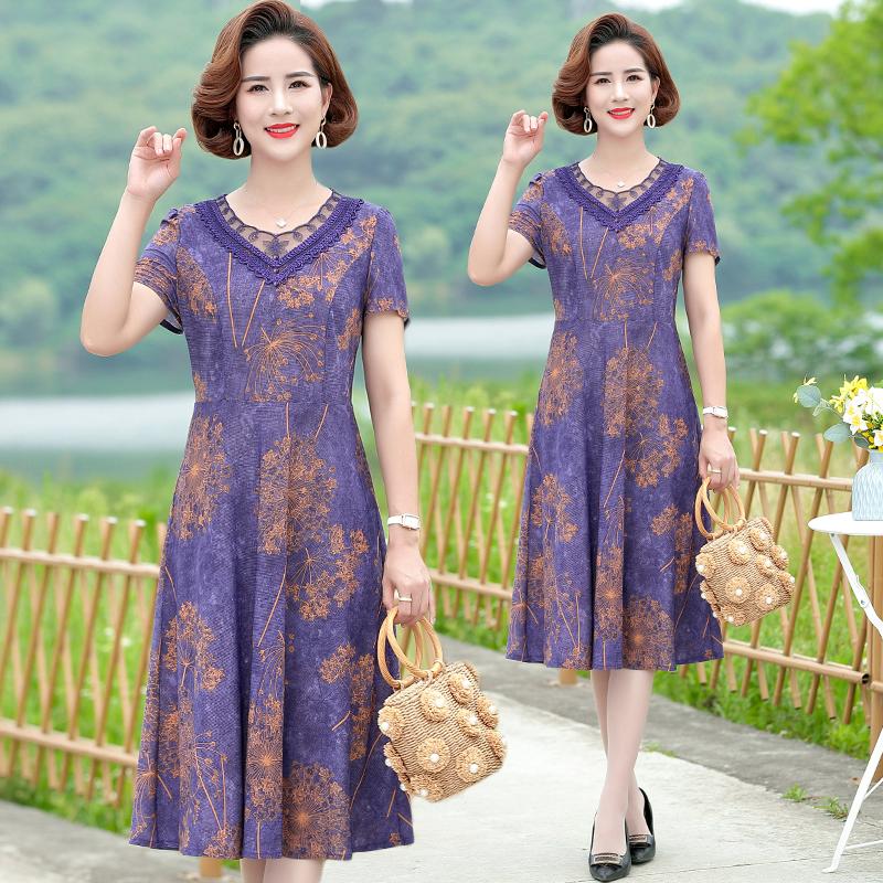 Dresses New Summer Dress Middleaged and elderly Women's Longsleeved Dress Loose Large Size Mother Dresses, Red
Dresses New Summer Dress Middleaged and elderly Women's Longsleeved Dress Loose Large Size Mother Dresses, Red