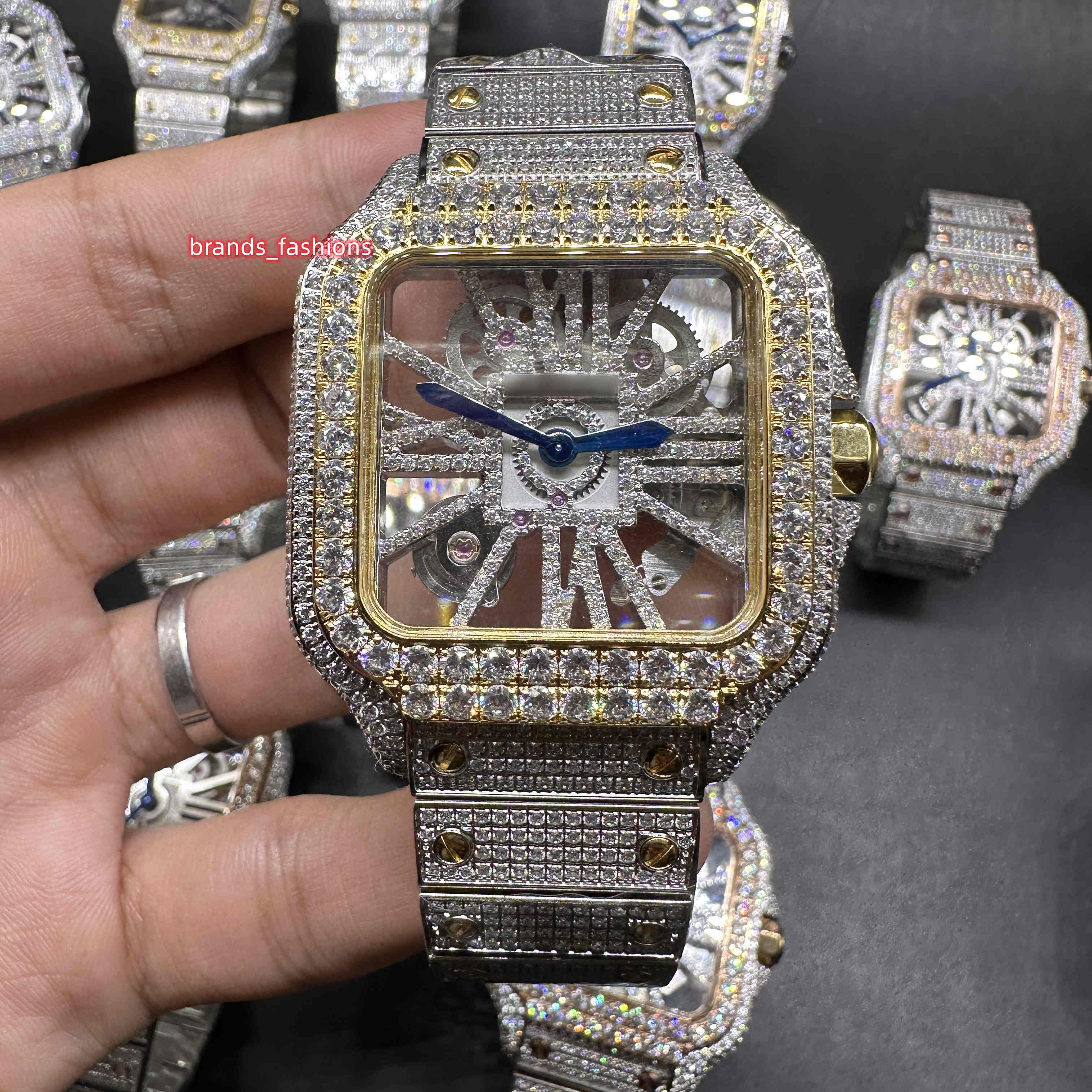 The Latest Men's Hip Hop Watch In 2023 Iced Out Large Diamond Bezel 2tone Gold Case Skeleton Diamond Dial Watches Quartz Movement Wristwatch, 2 tone gold
The Latest Men's Hip Hop Watch In 2023 Iced Out Large Diamond Bezel 2tone Gold Case Skeleton Diamond Dial Watches Quartz Movement Wristwatch, 2 tone gold