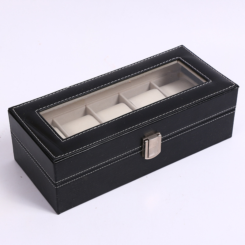 Watch Boxes Cases 4561012Grids Watch Box PU Leather Watch Case Holder Organizer Storage Box for Quartz Watches Jewelry Boxes Display Gift 230518