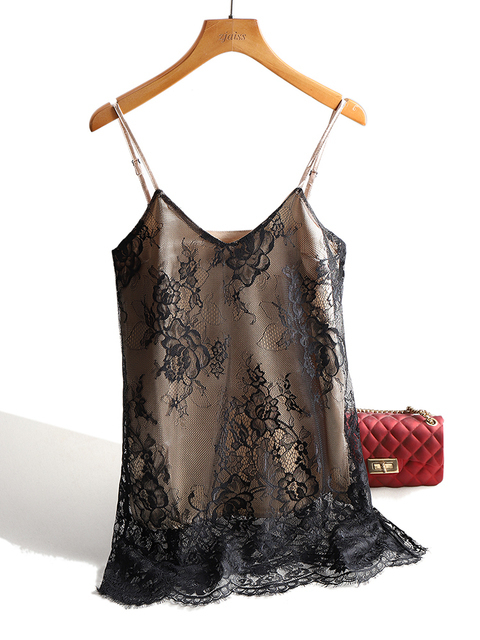 Camisoles Tanks Sexy Lace Spaghetti Strap Top Women Halter V Neck Basic Cami Sleeveless Satin Silk Tank Tops Summer Camisole Plus Size 230518