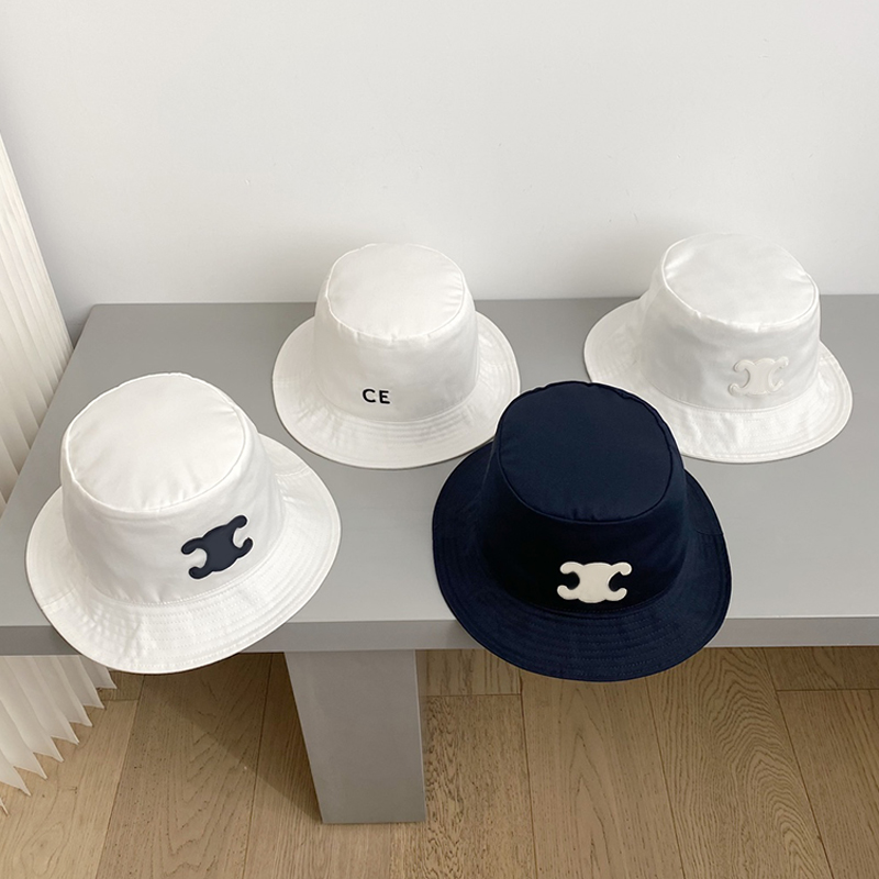 luxury cap designer hat embroidered bucket hat female summer wide brim hat casual fisherman's cap hundred take sun protection sun hat fashion street hat