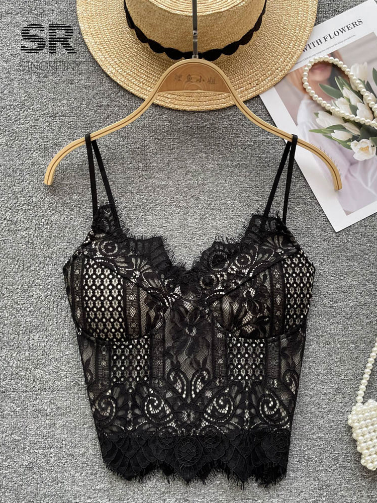 Camisoles Tanks SINGREINY Lace Backless Strap Sexy Camisole Women Summer Elastic Waist Fashion Elegant Ladies Slim Korean Tank Tops 230518
