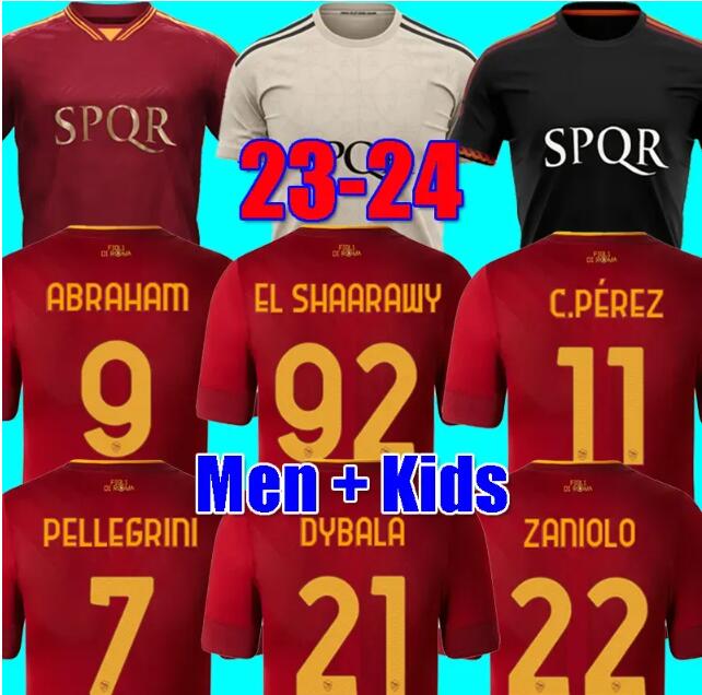 23 24 DYBALA romas Soccer jerseys maglia Pellegrini belotti CELIK Abraham 2023 2024 HOME away 3rd jerseys MANCINI KUMBULLA men kids kit Football EL SHAARAWY Uniforms, 22/23
23 24 DYBALA romas Soccer jerseys maglia Pellegrini belotti CELIK Abraham 2023 2024 HOME away 3rd jerseys MANCINI KUMBULLA men kids kit Football EL SHAARAWY Uniforms, 22/23