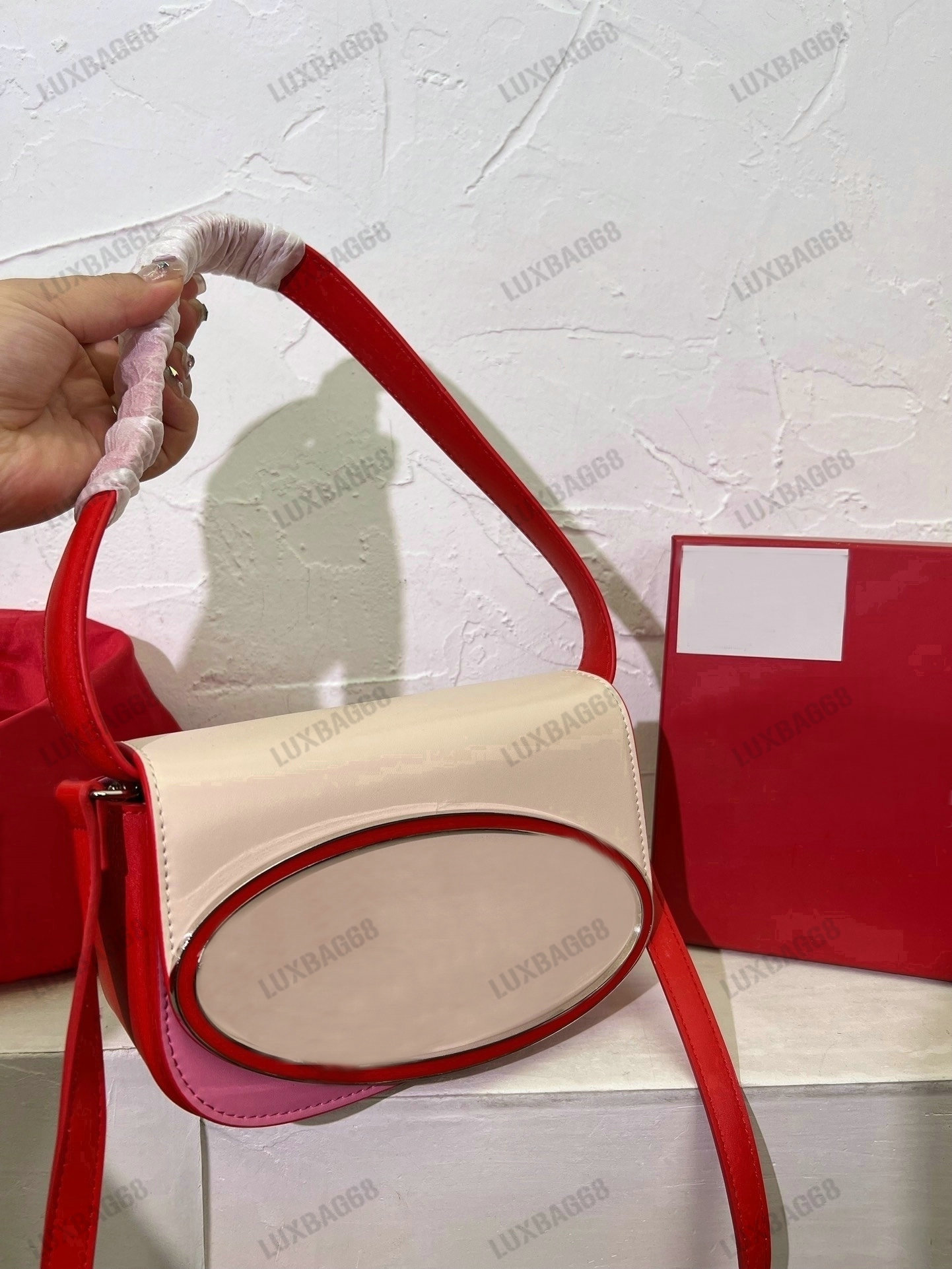 Designer Oval Logo Top Handle Bag Women's Sexy Funny 1DR Hobo Metallic Sliver Saddlebag Flap belt-like strap Crossbody Metallic Leather Silver Shoulder Bag, #9
Designer Oval Logo Top Handle Bag Women's Sexy Funny 1DR Hobo Metallic Sliver Saddlebag Flap belt-like strap Crossbody Metallic Leather Silver Shoulder Bag, #9