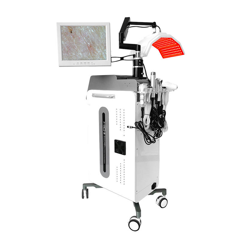Salon 10 In 1 PDT Water Deep Clean Facial Machine 7 Colors Pdt Light Therapy Machine With Bio RF