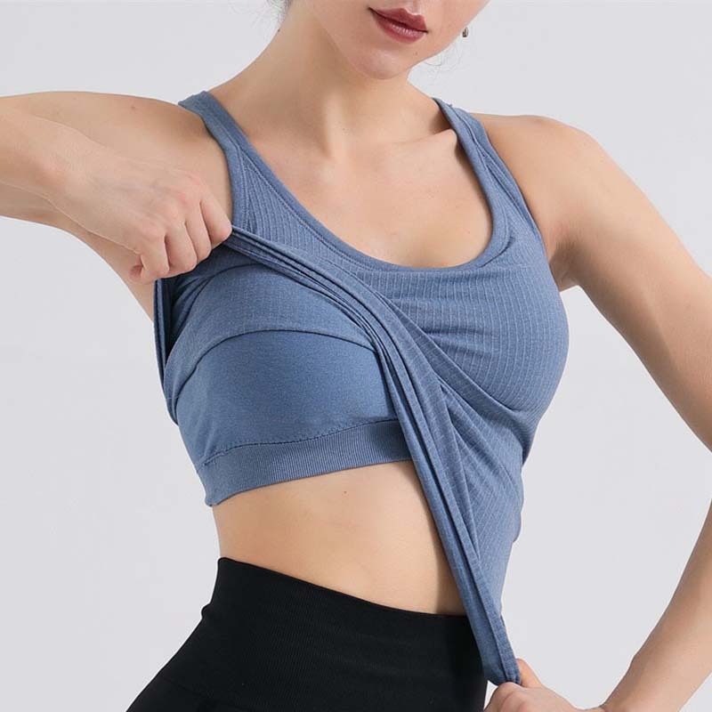Womens Yoga Outfits Sleeveless Shirts Solid Color Sports Vest Running Excerise Fitness Girls Jogging Trainer Sportswear Close-fitting Fast Dry Breatha