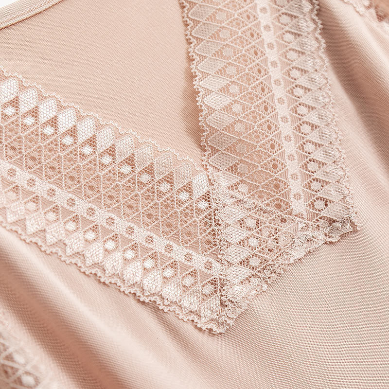 Camisoles Tanks Women's 50% Real Silk 50% Viscose Lace Camisole Tank Top Vest Shirt Sleepwear Spaghetti Strap TG113 230518