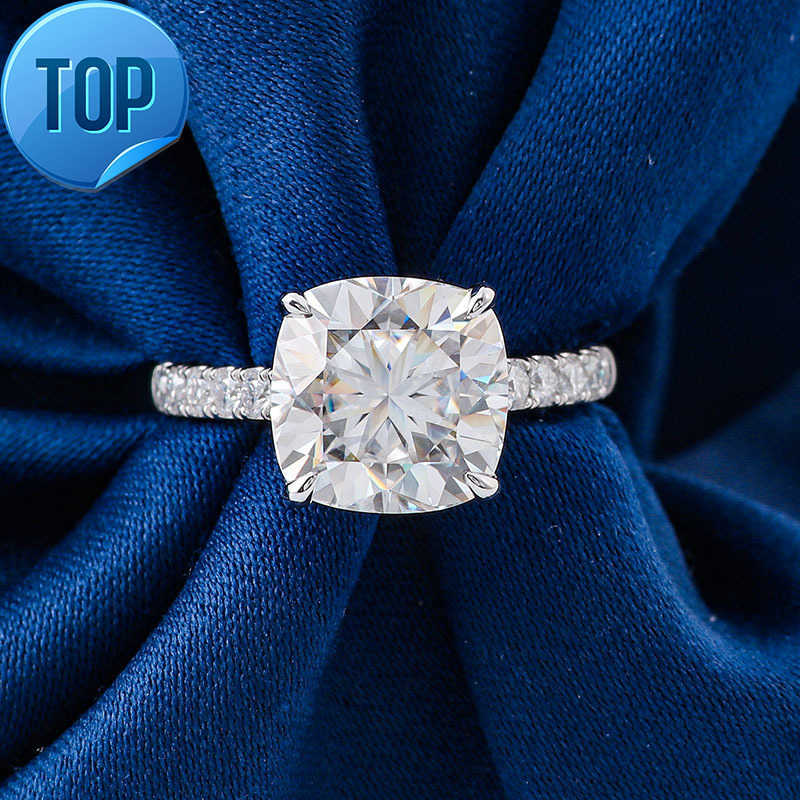 Provence Moissanite Rings VVS 9*9mm Cushion Cut Moissanite Loose Diamond 14k White Gold Wedding Engagement Ring Band
Provence Moissanite Rings VVS 9*9mm Cushion Cut Moissanite Loose Diamond 14k White Gold Wedding Engagement Ring Band