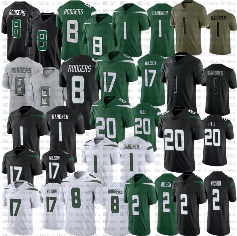 Garrett Wilson Jetes 8 Aaron Rodgers Football jersey Ahmad Sauce Gardner Breece Hall Zach Wilson Jerseys, Men
Garrett Wilson Jetes 8 Aaron Rodgers Football jersey Ahmad Sauce Gardner Breece Hall Zach Wilson Jerseys, Men
