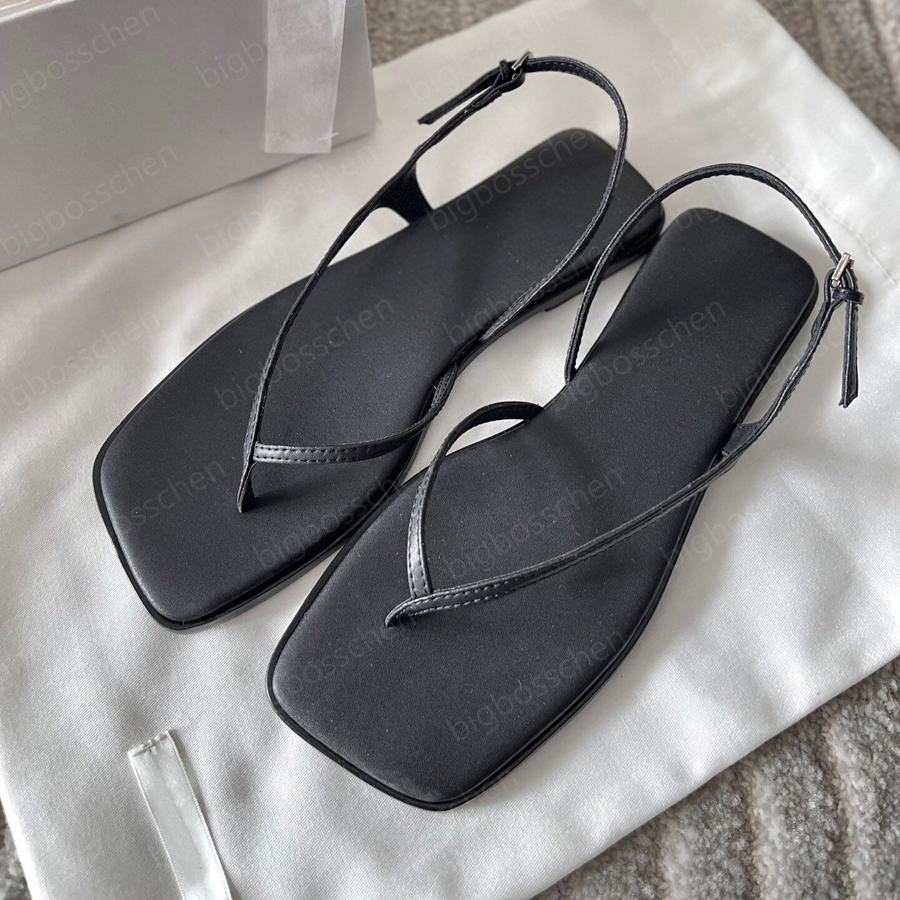 the row sandals luxury designer square toe open toe sandals summer outdoor flat bottom casual shoes with box, Black
the row sandals luxury designer square toe open toe sandals summer outdoor flat bottom casual shoes with box, Black