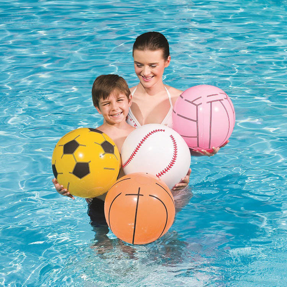 Air inflation toy Parent Child Swimming Pool Water Inflatable Volleyball Basketball Ball Water Net Mattress Sports Games Circle Float Beach Toys 23051