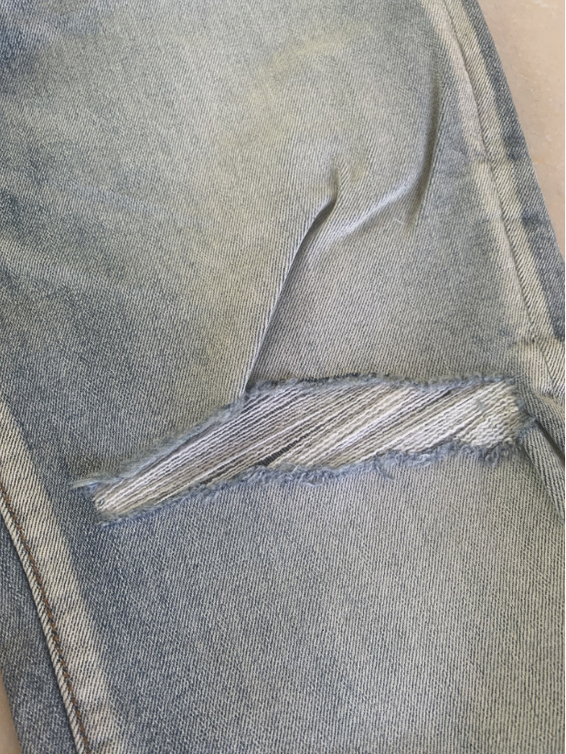 Men's Jeans High Quality Embroidered Badge Ripped Men Slim Fit Trousers Size 36 230517