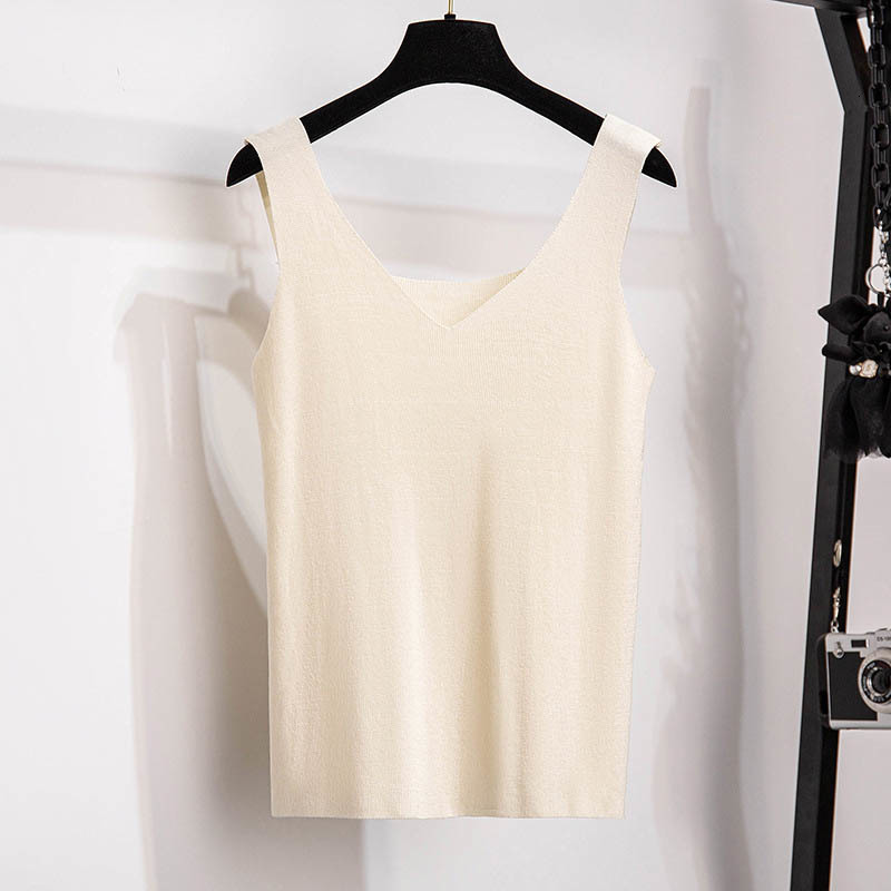 Camisoles Tanks 160Kg Plus Size Women's Summer Knitted Camisole Bust 150-160cm 6XL 7XL 8XL 9XL 10XL Loose Sleeveless Vest Base Thin Shirt 230518