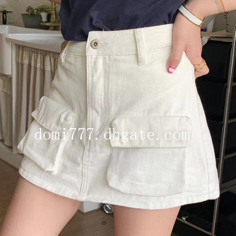 Top Seller Fashion Pocket with Letter LOGO Sticker Women's Denim Shorts and Trouser Skirt S M L, White
Top Seller Fashion Pocket with Letter LOGO Sticker Women's Denim Shorts and Trouser Skirt S M L, White