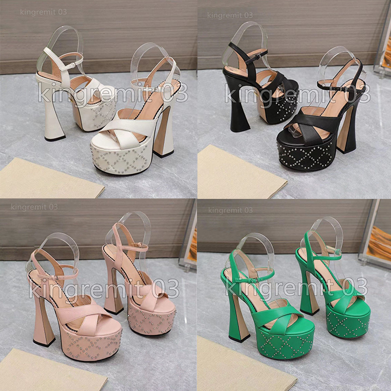 Designer Dress Shoes Platform Heels Cross Strap Sandals Stud Chunky Heels Women Interlocking Embellished Slippers High Heeled Lady Waterproof 15.5cm
Designer Dress Shoes Platform Heels Cross Strap Sandals Stud Chunky Heels Women Interlocking Embellished Slippers High Heeled Lady Waterproof 15.5cm