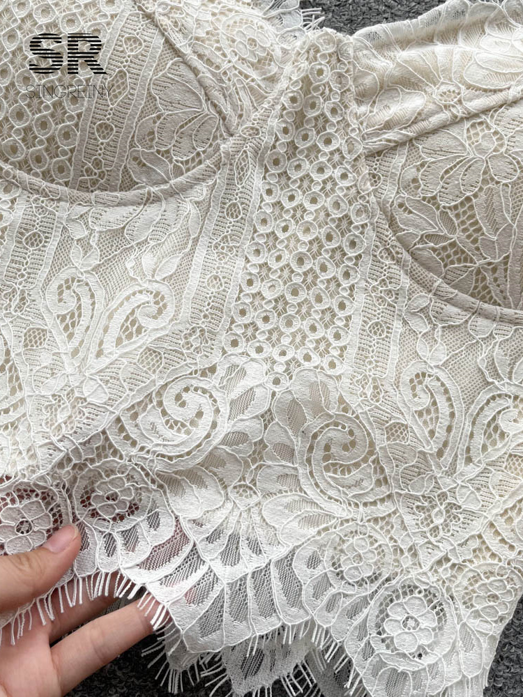 Camisoles Tanks SINGREINY Lace Backless Strap Sexy Camisole Women Summer Elastic Waist Fashion Elegant Ladies Slim Korean Tank Tops 230518