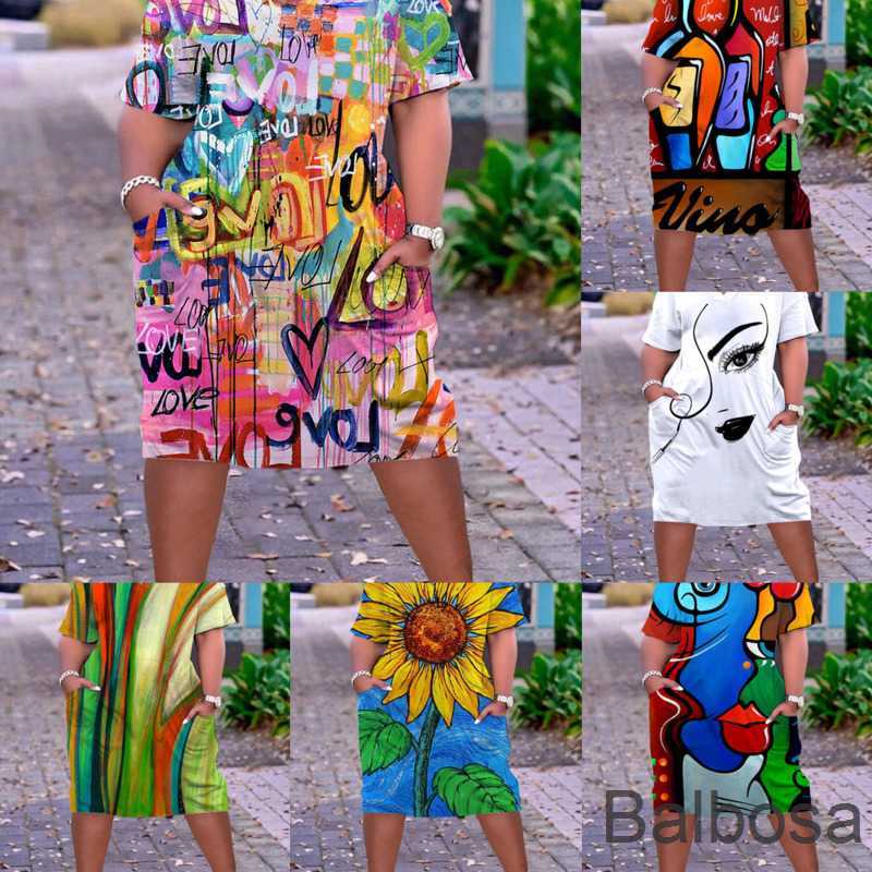 The New Listing Plus Size Womens Designer Dress 2023 Summer Casual Ladies V-neck Large Dresses 3D Printed Loose Relaxed Short Sleeve A-line Skirt, Lqk9c2311119
The New Listing Plus Size Womens Designer Dress 2023 Summer Casual Ladies V-neck Large Dresses 3D Printed Loose Relaxed Short Sleeve A-line Skirt, Lqk9c2311119
