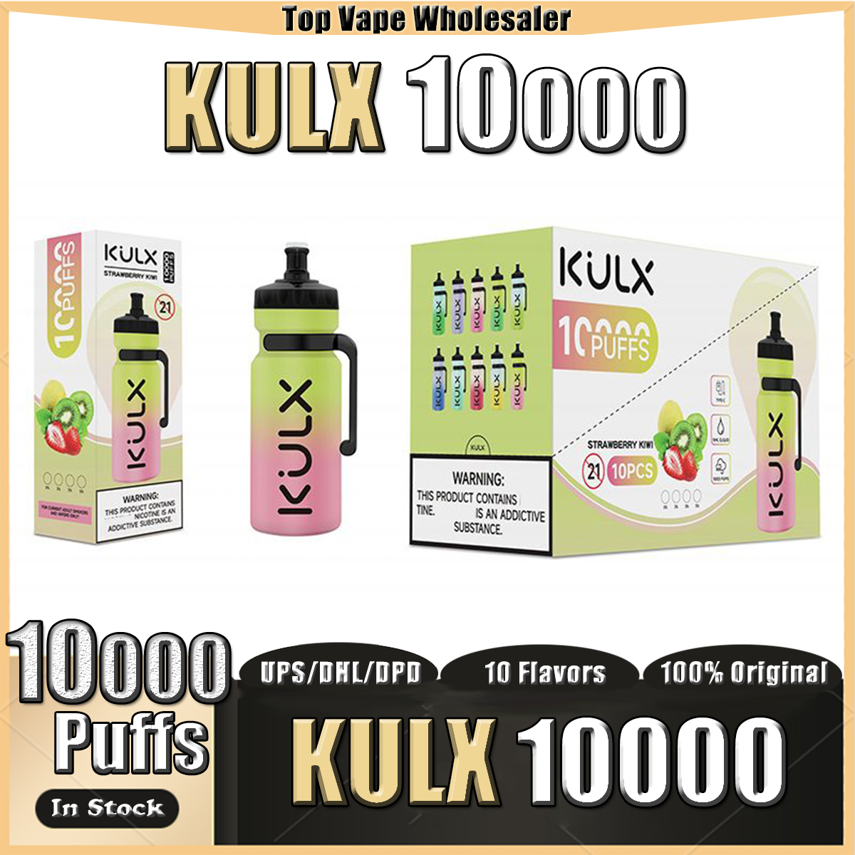 Original KULX 10000 Puff Disposable Vape Pen 20ml Mesh Coil Big Pods Cartridge 850mAh Rechargeable Battery Vaporizer 10 Flavors JODK Bottle
Original KULX 10000 Puff Disposable Vape Pen 20ml Mesh Coil Big Pods Cartridge 850mAh Rechargeable Battery Vaporizer 10 Flavors JODK Bottle