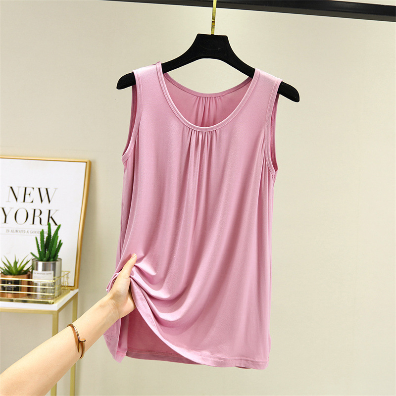 Camisoles Tanks Loose Plus Size 6XL Women Tank Tops Sleeveless Solid Crop Top Thin Homewear Vest Modal Casual T-shirt Bottoming Shirt Camisole 230518
