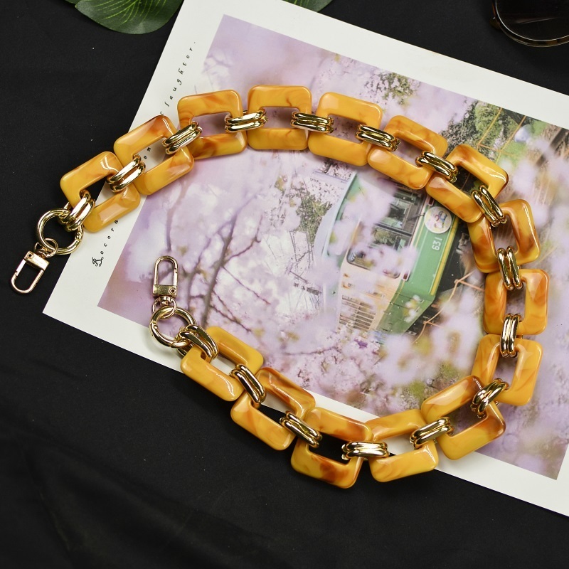 Bag Parts Accessories High Quality Acrylic chain Color Women Acrylic Shoulder Bag Strap Chic Solid Color Or Mix Color Messenger Handbags Belts 230519