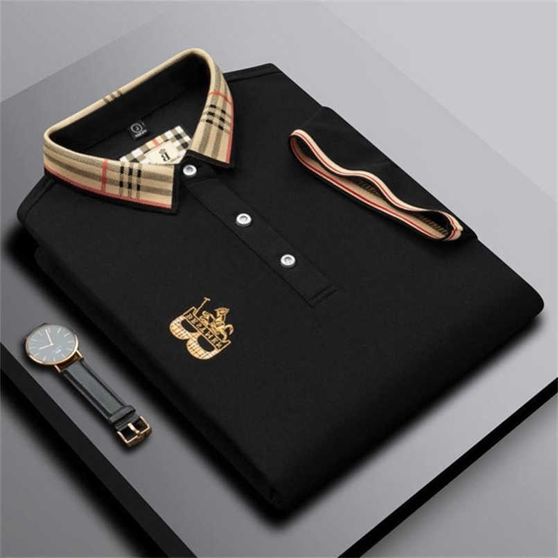 short end embroidered sleeved High cotton polo shirt men s T shirt Korean fashion clothing summer luxury top 220606
short end embroidered sleeved High cotton polo shirt men s T shirt Korean fashion clothing summer luxury top 220606