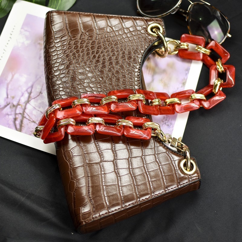 Bag Parts Accessories High Quality Acrylic chain Color Women Acrylic Shoulder Bag Strap Chic Solid Color Or Mix Color Messenger Handbags Belts 230519