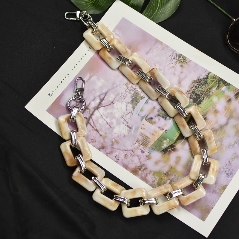 Bag Parts Accessories High Quality Acrylic chain Color Women Acrylic Shoulder Bag Strap Chic Solid Color Or Mix Color Messenger Handbags Belts 230519