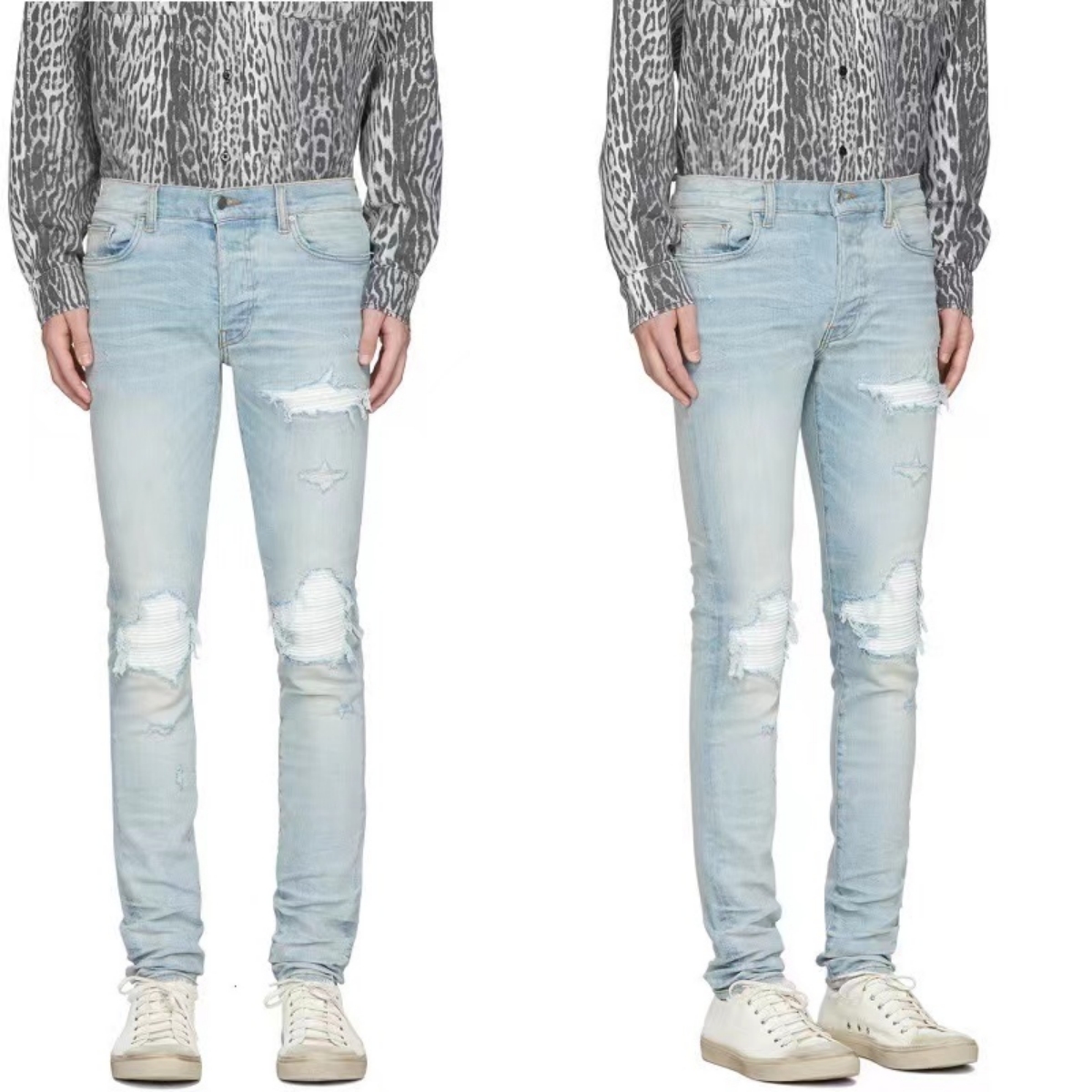 Denim Jeans jeans for mens designer jeans amirijeanss black Hip Hopdistressed ripped biker jeans slim fit designer Size 28-40