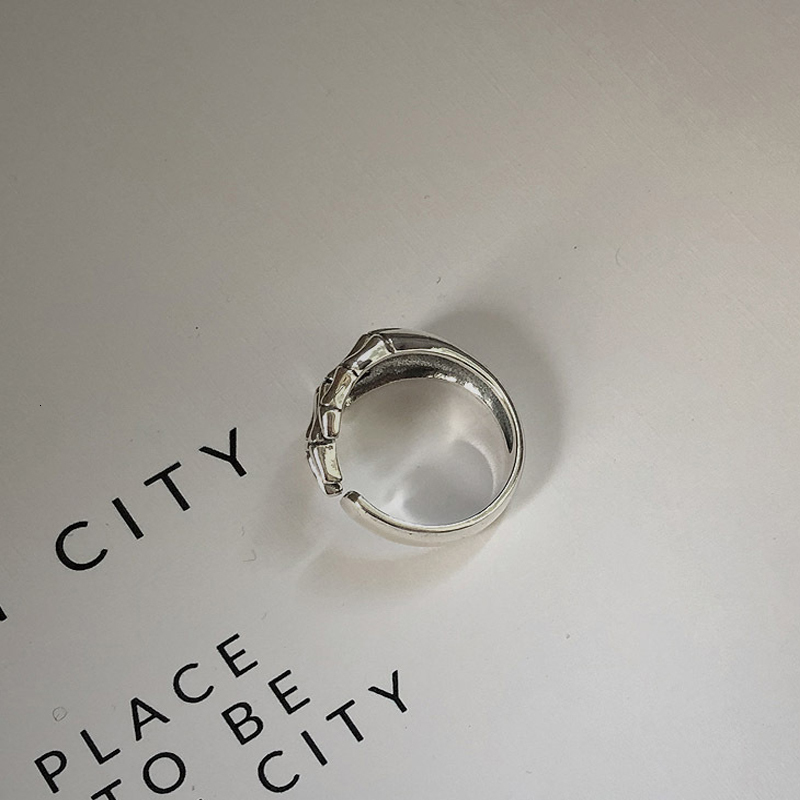 Couple Rings 2pcs Resizable 925 Sterling Silver Ring Good looking Punk Vintage Unisex Finger Skeleton Hand Grip Shaped Jewelry Loop Gift 230519