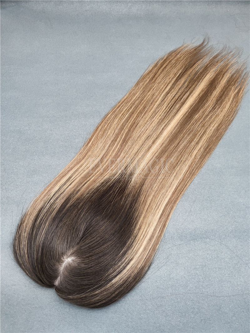 New Coming Stock Human Hair pieces Skin Scalp Base Toppers Toupee for Alopecia hair loss Thinning Women