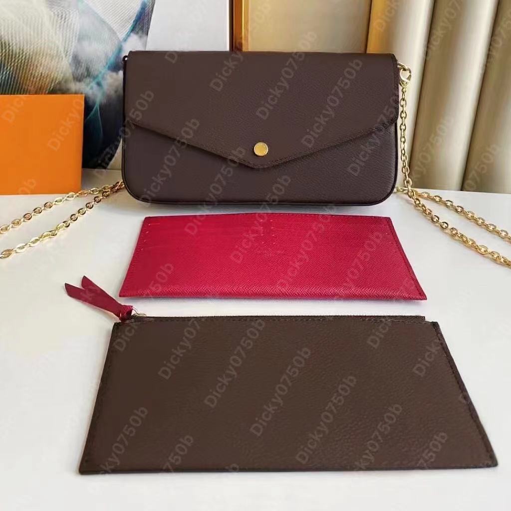 Designer purse women bags handbag wallet on chain embossed woc crossbody bag luxurious bags sling bag Woman Bags dicky0750 felicie lady portefeuille m61276