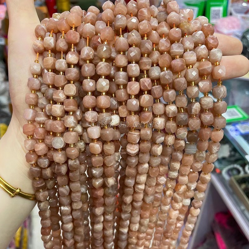 Beaded Necklaces Natural Lapis Lazuli Citrines Crystal Faceted Square Shape Beads Loose Spacer Pink Quartz For Jewelry Making Bracelet Accessory 23051
