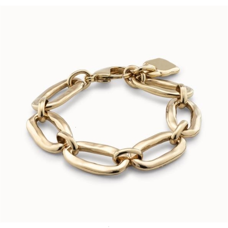 Chain Top fit UNO DE 50 fashion electroplating 925 silver 14k gold charm bracelet niche jewelry gift 230518