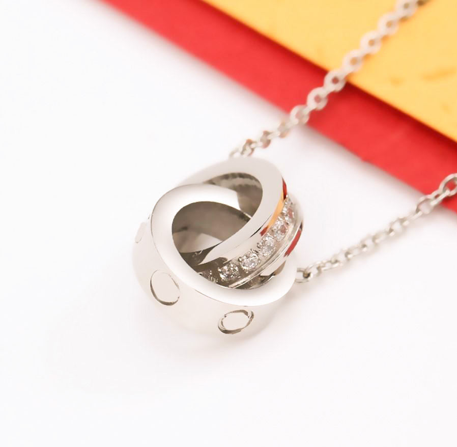 diamond necklace for men chain pendant jewelry designers plated gold silver Titanium steel double rings luxury necklaces wedding gift wholesale top quality
diamond necklace for men chain pendant jewelry designers plated gold silver Titanium steel double rings luxury necklaces wedding gift wholesale top quality