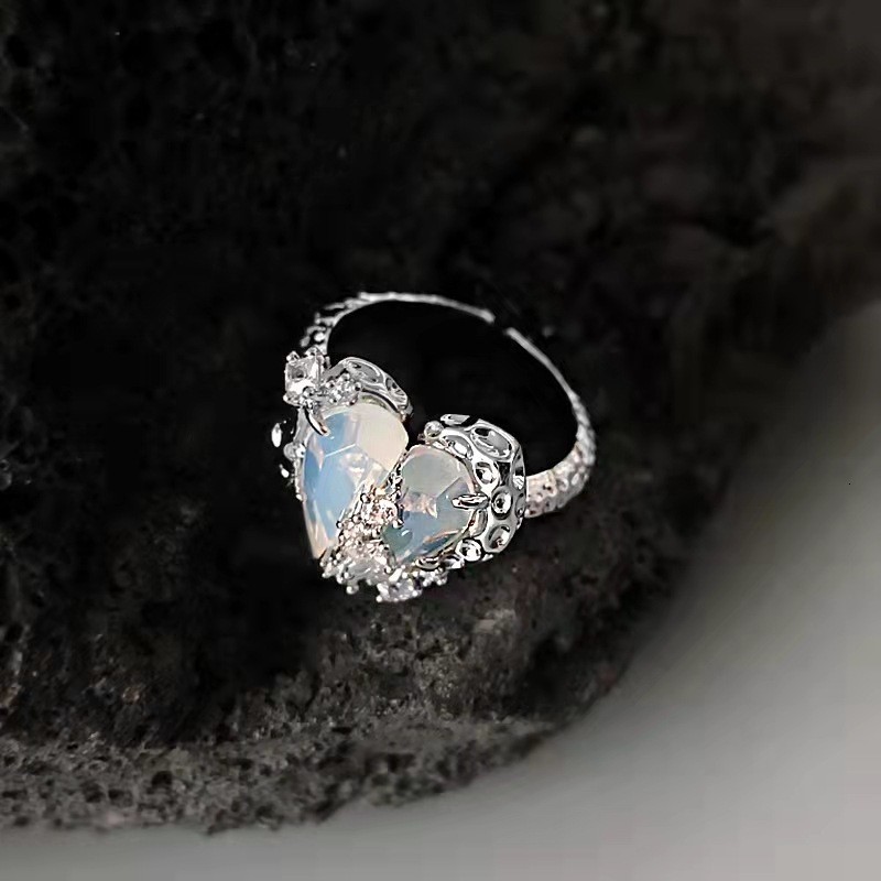 Band Rings INS Fashion Silver Color Minimalist Irregular Twined Finger Creative Geometric Punk Opening for Women Girls Jewelry 230519
