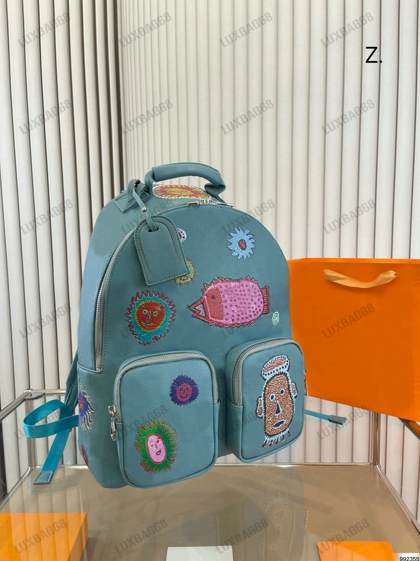 M21714 Blue YK Multipocket Backpack Colorful Faces Yayoi Kusama collection Bag ultra-functional Backpack Embossed Leather SS23 Shoulder Bag For Man, #1
M21714 Blue YK Multipocket Backpack Colorful Faces Yayoi Kusama collection Bag ultra-functional Backpack Embossed Leather SS23 Shoulder Bag For Man, #1
