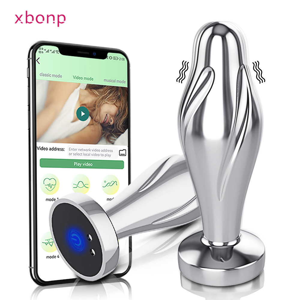 Adult Toys Bluetooth APP Anal Plug Vibrator Wireless Remote Control Butt Prostate Massager Trainer Sex for Women Men 230519